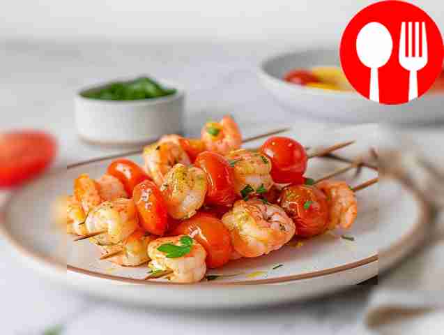 Quick shrimp kebab