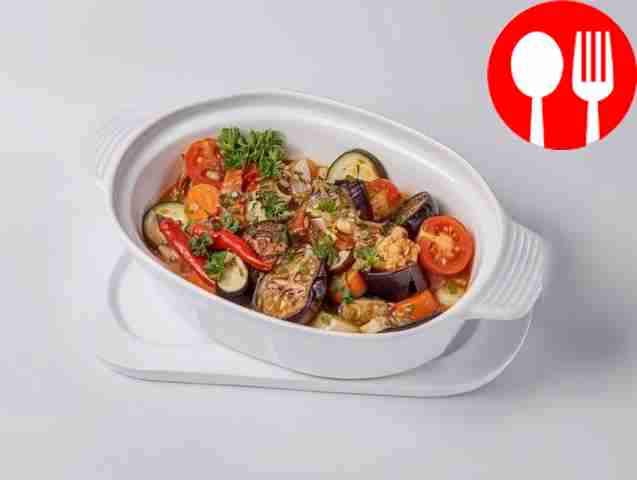 Соте из баклажанов и кабачков