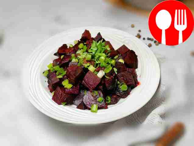 Жареная свекла под чесночно-лимонным соусом