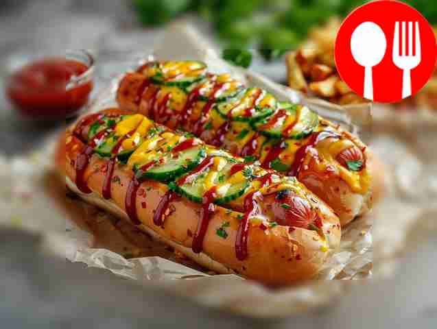 Baked hot dogs in foil