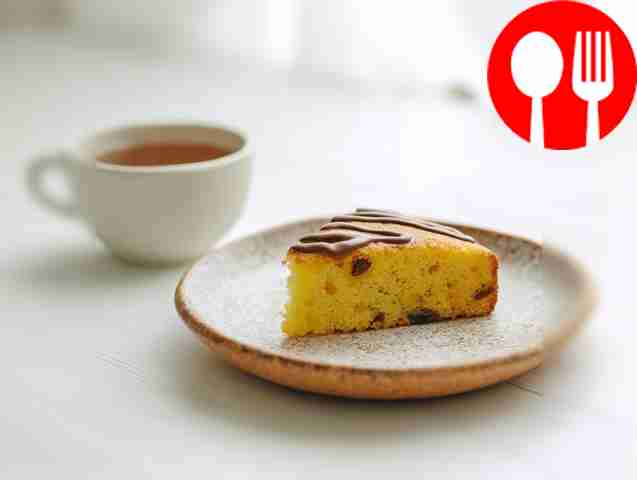 Ideal manna with dried apricots and raisins for home tea drinking