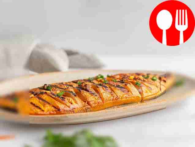 Золотистая селедка на гриле Grilled golden herring