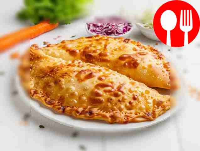 Lenten chebureks with cabbage filling