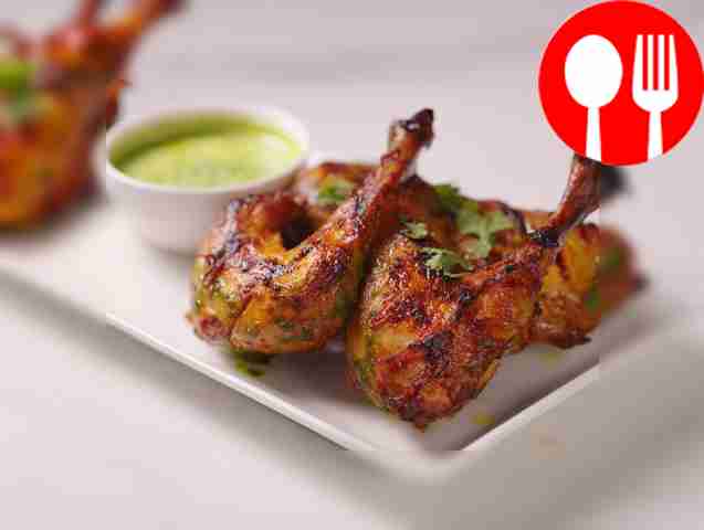 Juicy Tabaka chicken in a spicy marinade on the grill