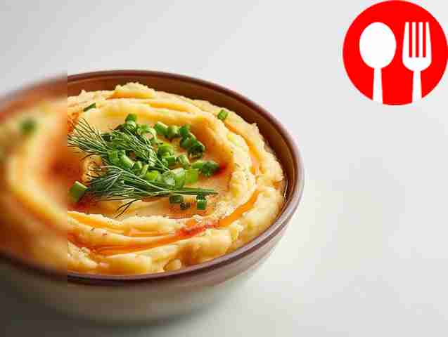 Fluffy mashed potatoes with turnips