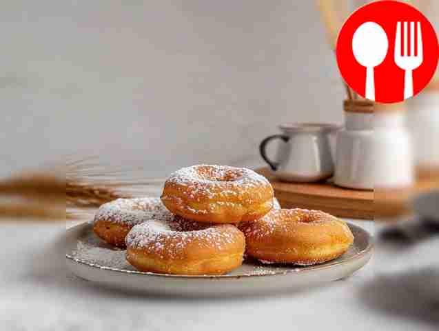 Quick donuts with milk