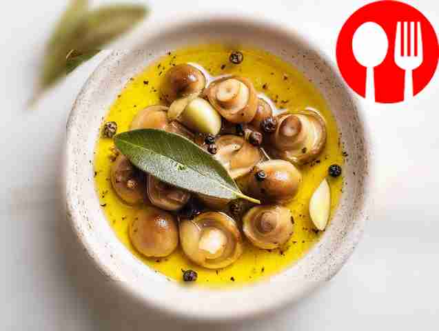 Homemade pickled boletus