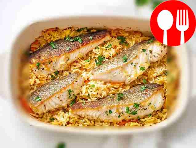 Полезная щука с рисом в духовке