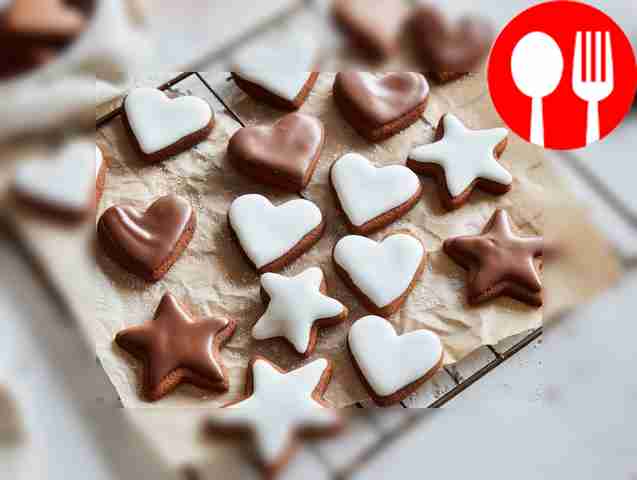 Honey-chocolate gingerbreads in glaze