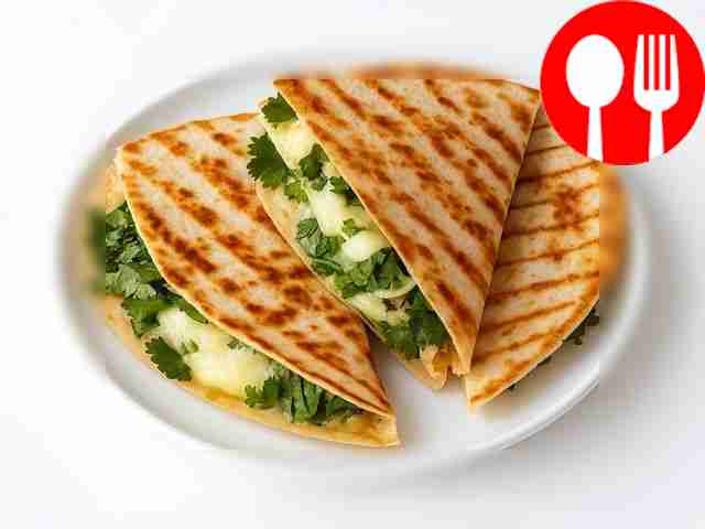 Cheese quesadilla on the grill