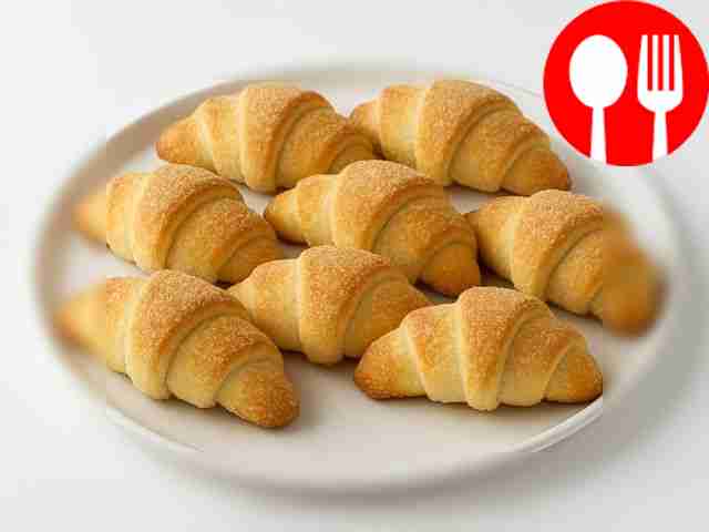 Crispy sugar bagels made from yeast dough