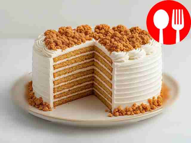 Homemade cake in a frying pan