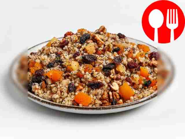 Festive kutia with dried fruits