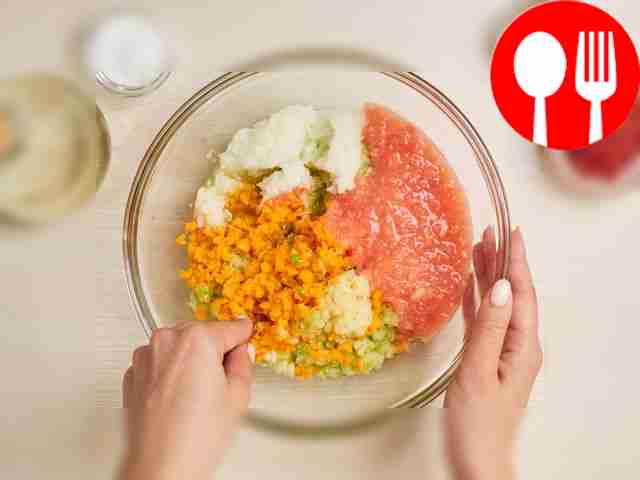 Chop the vegetables. Place the vegetables in a...