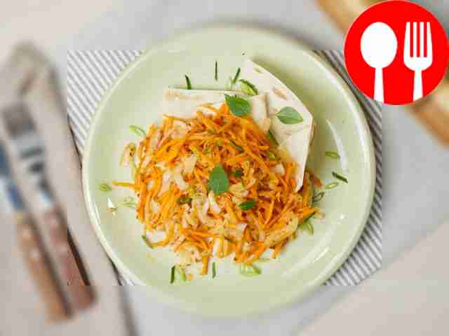 Korean-style carrots with onions are a...