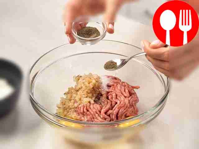 Prepare the meat base for the meatballs. In a...