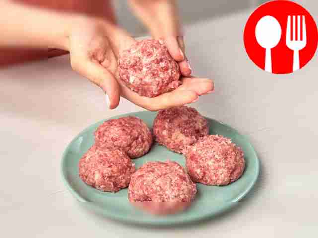 Form into meatballs. Pass the beef through a...