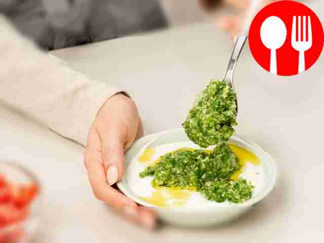 Make the sauce. Place garlic, cucumber slices,...