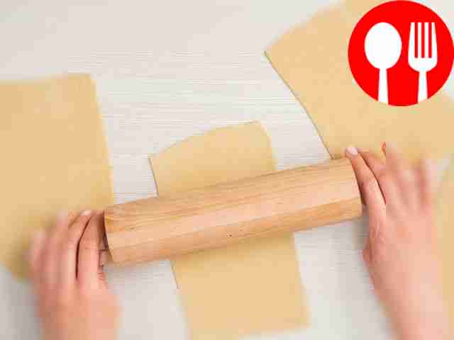 Prepare lasagna dough. In a deep bowl, mix the...