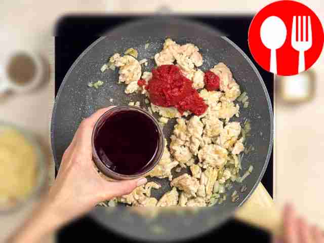 Prepare the filling sauce. Finely chop the...