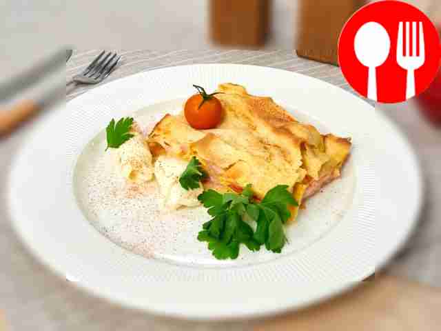 Лазанья с ветчиной