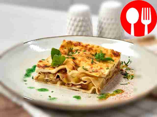 Лазанья с шампиньонами