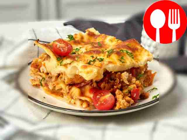 Лазанья с куриным фаршем