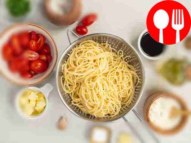 Boil the spaghetti. Cook the spaghetti in...