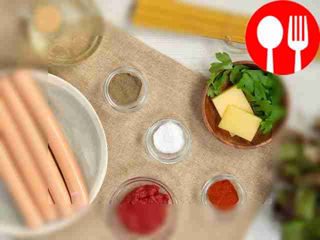 Remove the sausages from the casing and divide...