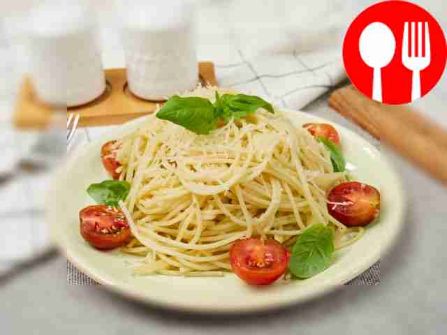 Спагетти с помидорами черри в мультиварке