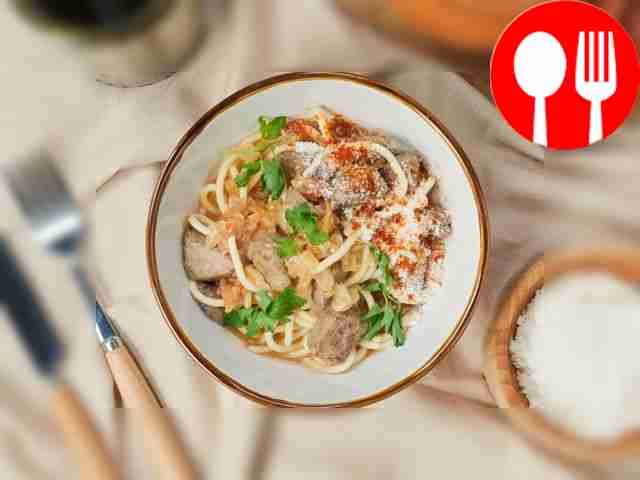 Place the pot on a small board, open it, stir...