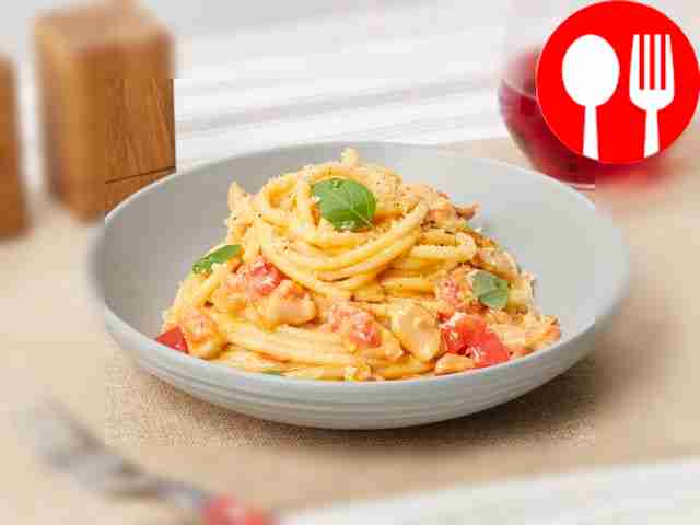 Спагетти с беконом с сыром по-домашнему