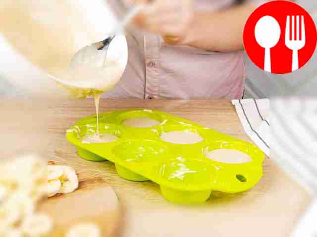 Grease a silicone muffin tin with butter and...