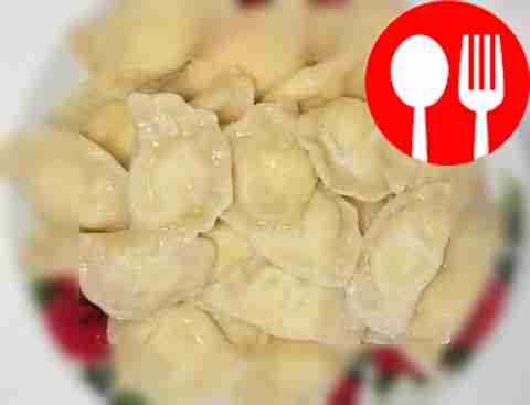 Dumplings with cottage cheese on choux pastry