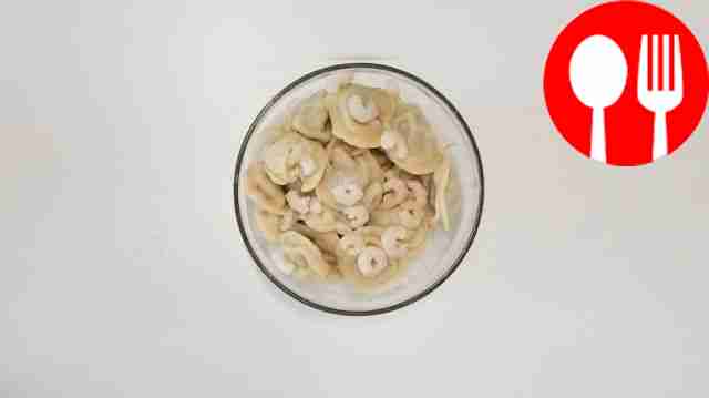 Appetizing dumplings with shrimps