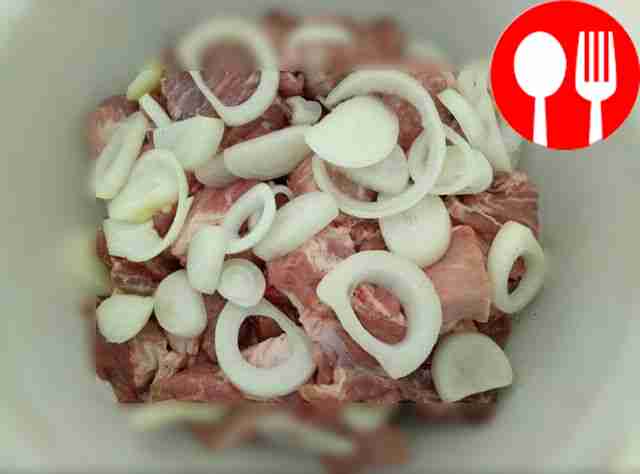 In a large saucepan, combine the meat with the...