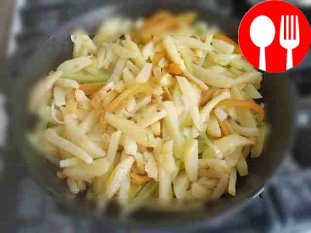 Add peppers and onions to the pan, stir and...