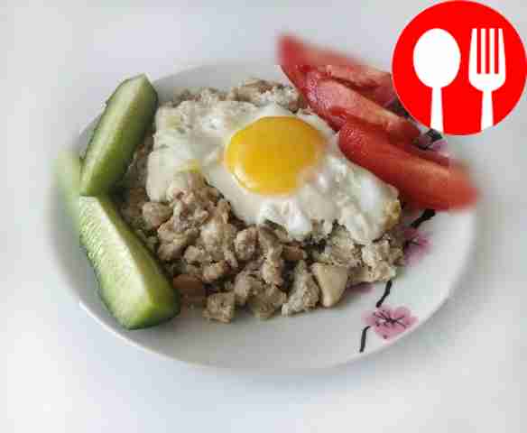 Полезная глазунья с шампиньонами Healthy fried egg with champignons