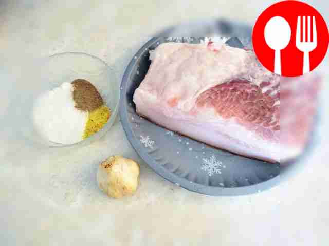 Rinse the lard thoroughly under running water,...