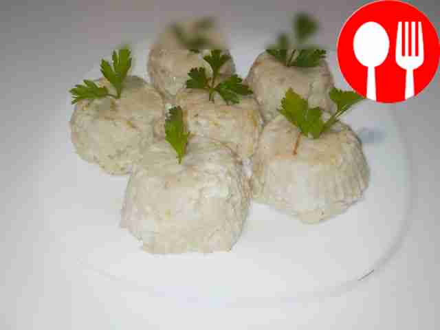 Delicate pollock fillet soufflé