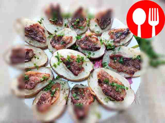 Serve on a large wooden platter and top with...