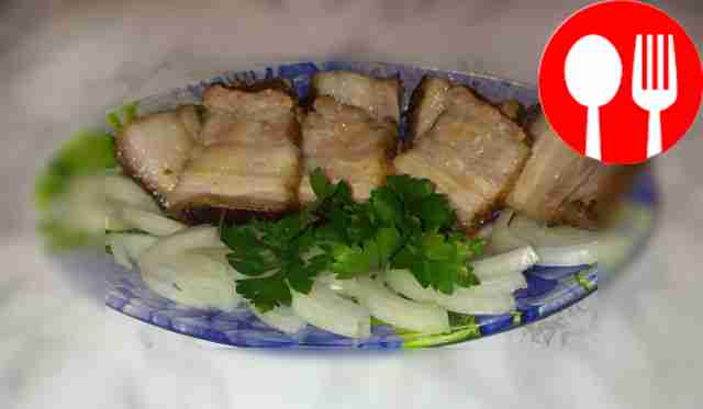 Запеченное сало в фольге