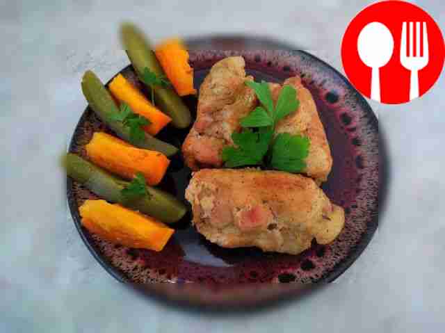 Великолепное сало со свининой и огурцом