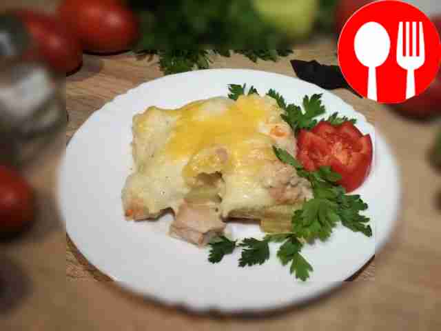 Восхитительная курица с соусом бешамель