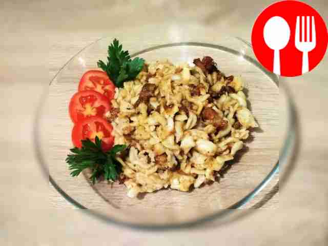 Hearty lard with pasta