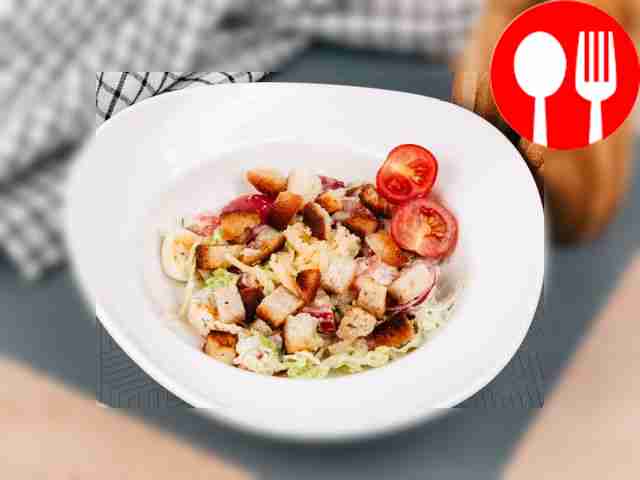 Caesar with salmon