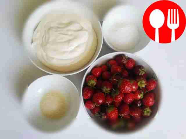 Wash and sort the strawberries, remove the...