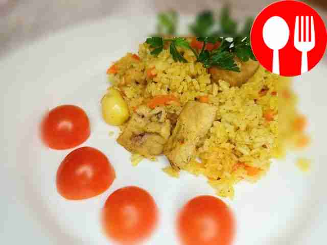 Diet pilaf with chicken breast