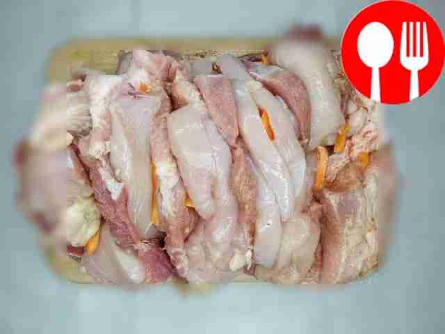 Squeeze the garlic through a press, cut the...