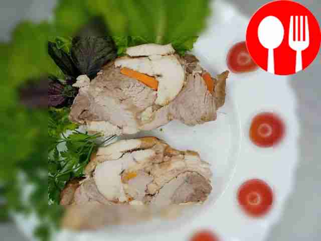 Serve the pork as an independent dish on a...